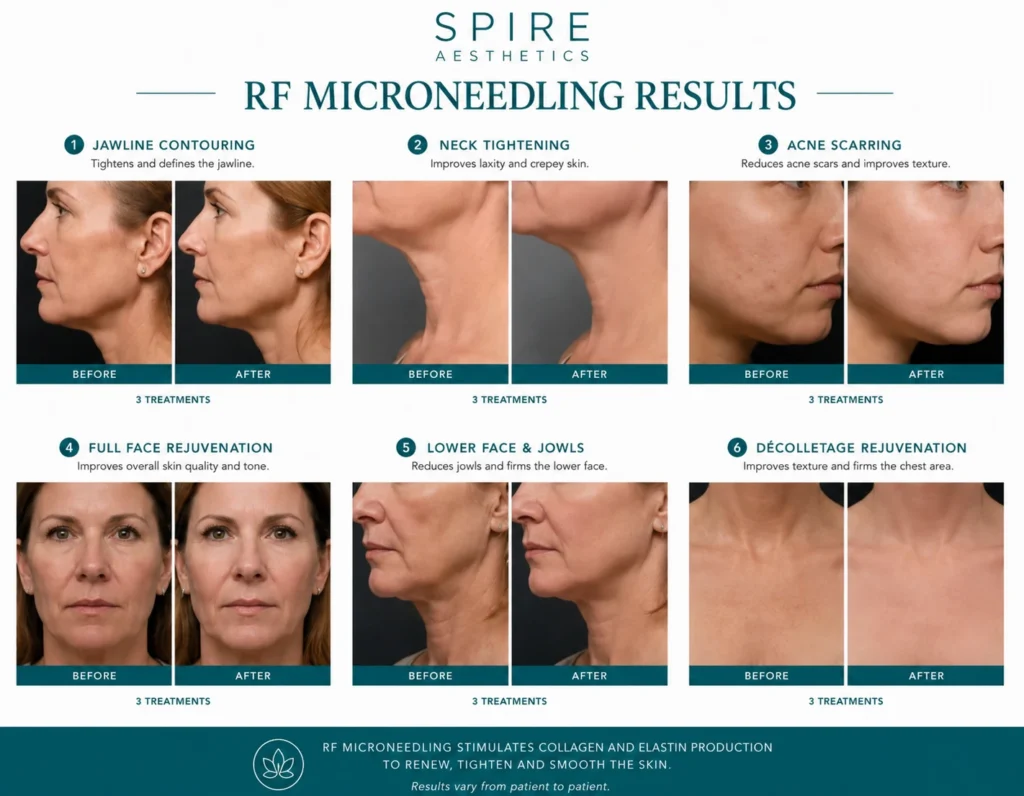 RF Microneedling Skin tightening Epsom results