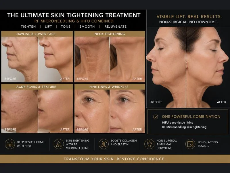 Results of combined treatment for the ultimate skin tightening treatment Epsom
