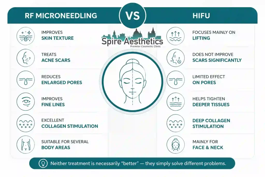 RF Microneedling vs HIFU: Which Treatment Gives Better Results Epsom?